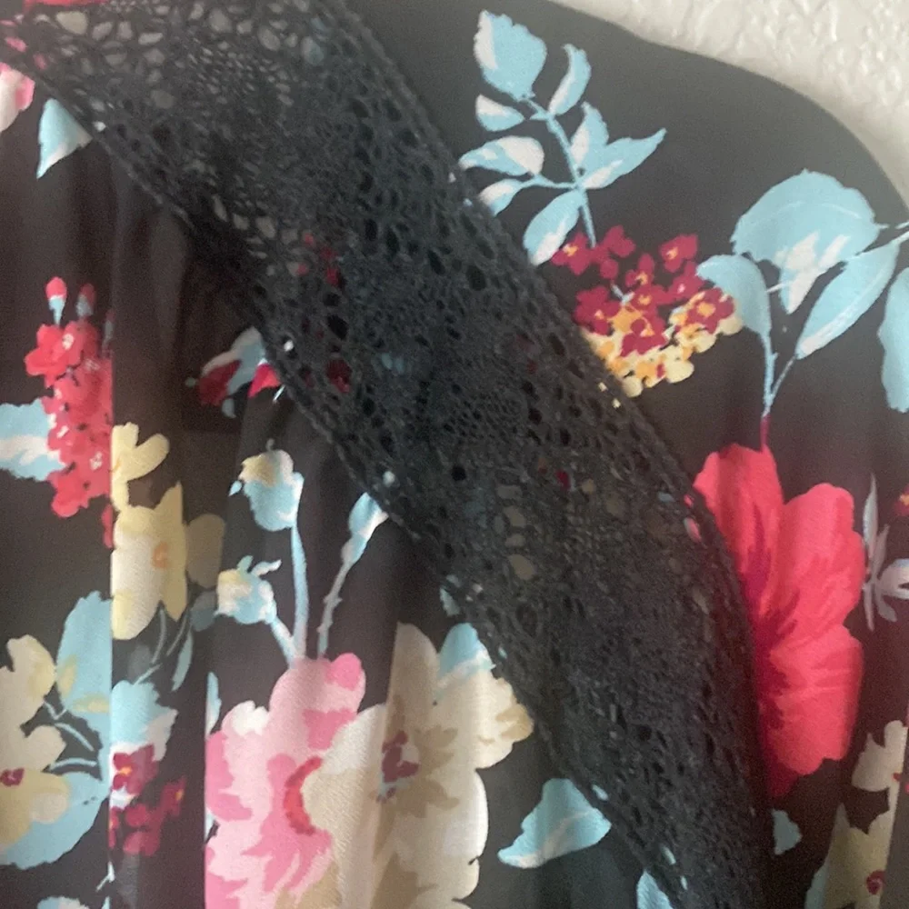 Torrid flora sheer open cardigan